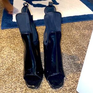 Black Paten leather boots